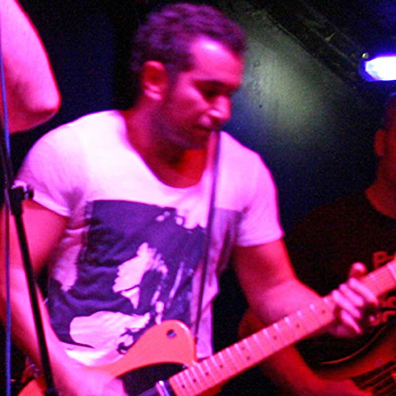 Mark Johnson, lead guitar of The Salamanders