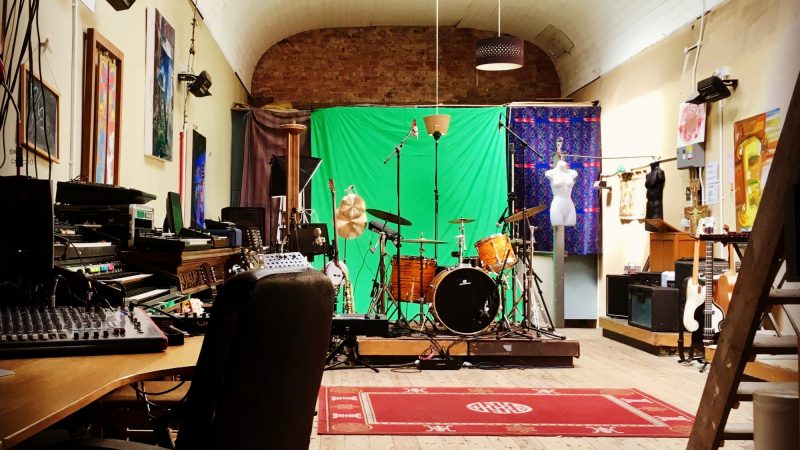 The Salamanders recording at What Studio Liverpool